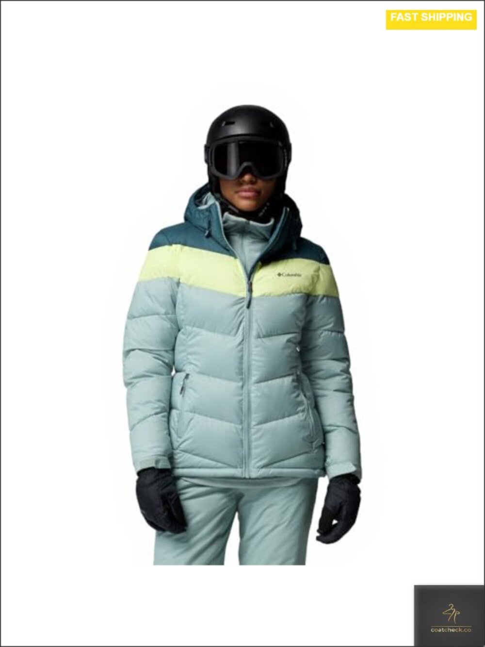 Insulated Ski Jacket Omni-Heat Thermal Reflective Women's Quilted Long Sleeve